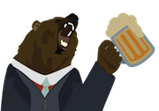 Bear with beer stein